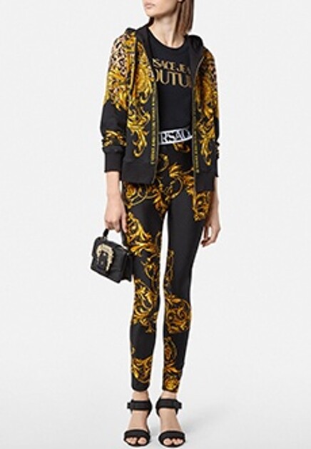 Футболка с фольгированным логотипом VERSACE JEANS COUTURE