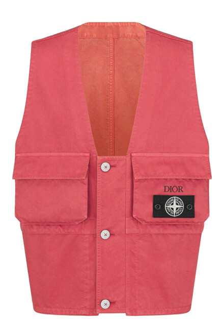 Жилет с накладными карманами DIOR & STONE ISLAND
