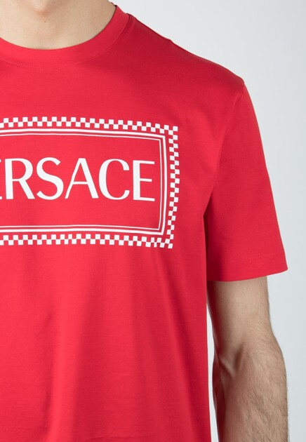 Футболка VERSACE  - Хлопок - цвет красный