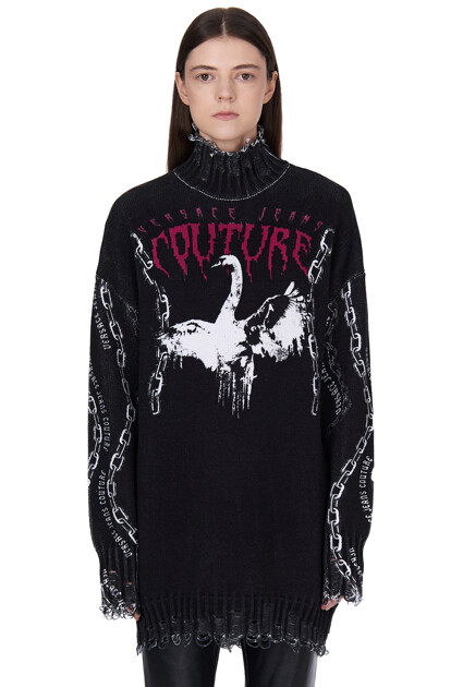 Платье VERSACE JEANS COUTURE  - Хлопок - цвет черный