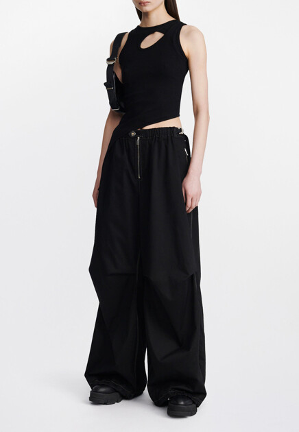 Асимметричная майка в рубчик DION LEE - АВСТРАЛИЯ