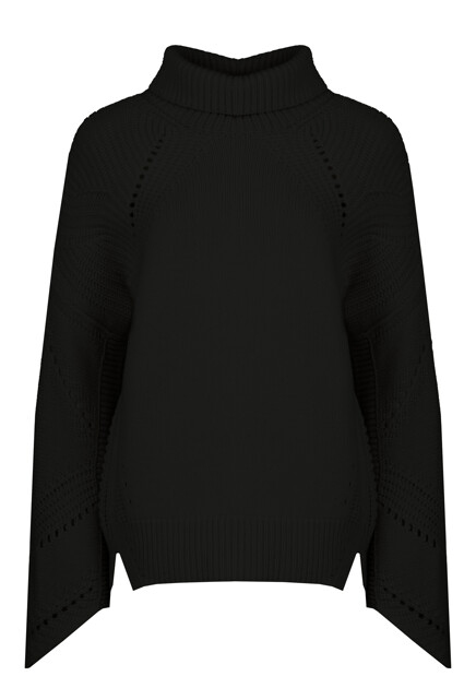 Свитер из смесовой шерсти с высоким воротником ERMANNO SCERVINO