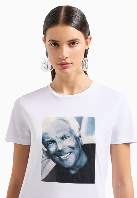 Футболка с принтом EMPORIO ARMANI