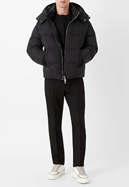 Пуховик с монограммой  EMPORIO ARMANI