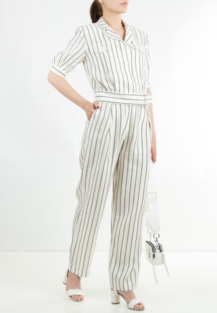 Брюки EMPORIO ARMANI  - Вискоза, Лён