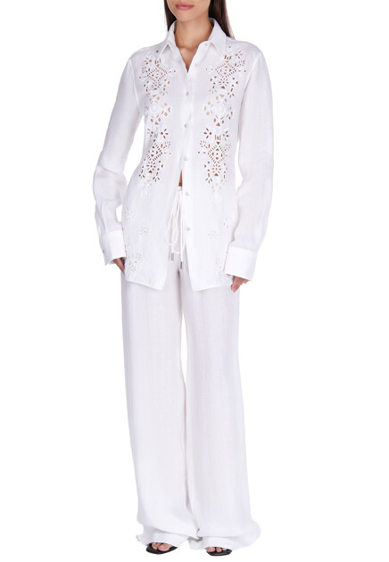 Брюки прямого кроя ERMANNO SCERVINO - ИТАЛИЯ