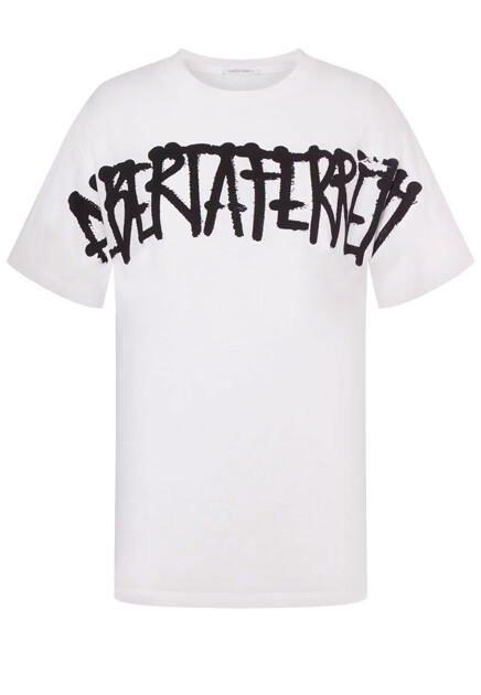 Футболка с логотипом ALBERTA FERRETTI