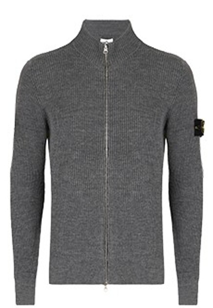 Свитер на замке из шерсти  STONE ISLAND