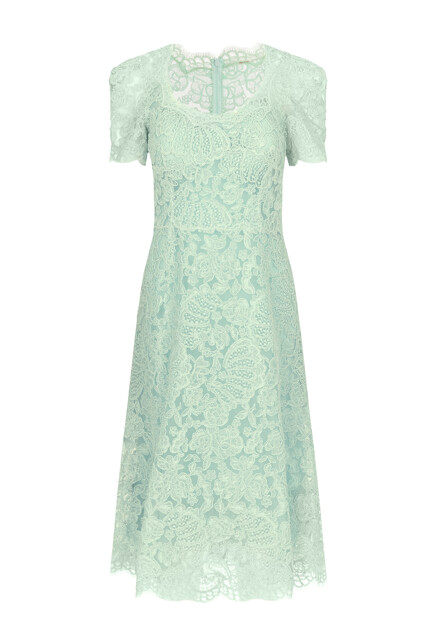 Кружевное платье длины миди ERMANNO SCERVINO
