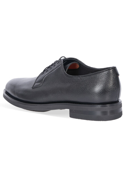 Дерби SANTONI  - Кожа - цвет черный