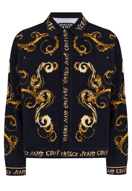 Джинсовая рубашка с принтом VERSACE JEANS COUTURE