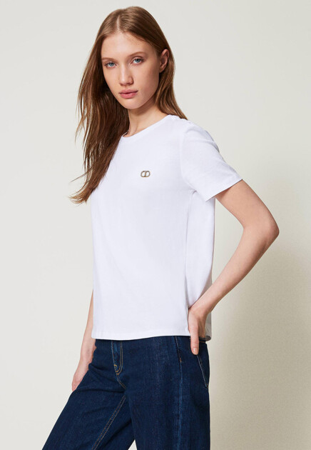 Футболка TWINSET Milano  - Хлопок - цвет белый