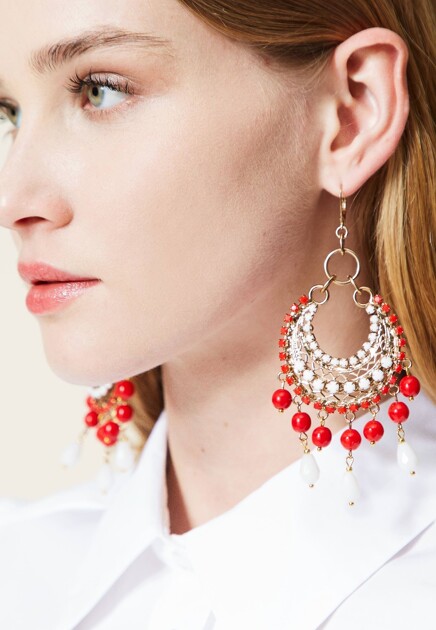 Серьги со стеклянными бусинами TWINSET Milano - ИТАЛИЯ