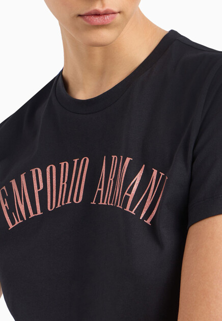 Футболка EMPORIO ARMANI  - Хлопок - цвет синий