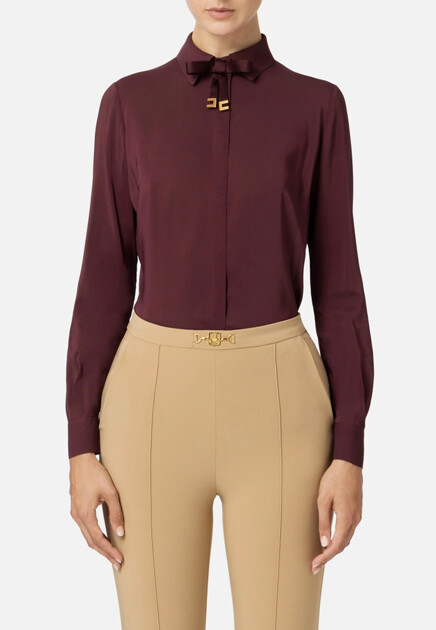 Рубашка из жоржета стретч   ELISABETTA FRANCHI