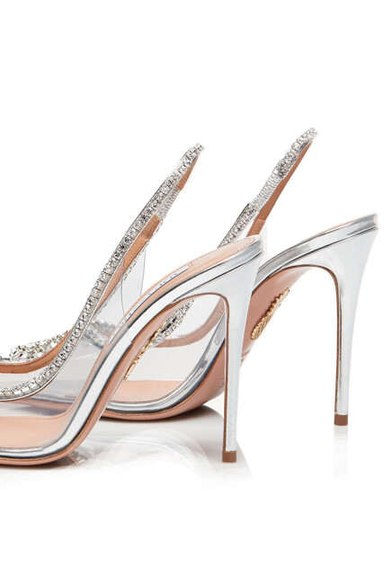 Туфли-слингбэки AQUAZZURA  - Полимер - цвет серый