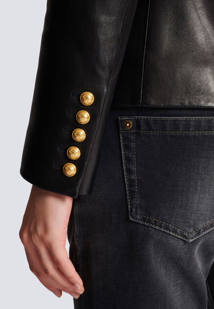 Пиджак из кожи BALMAIN