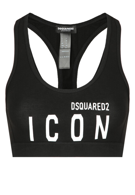 Спортивный топ с крупным логотипом  DSQUARED2
