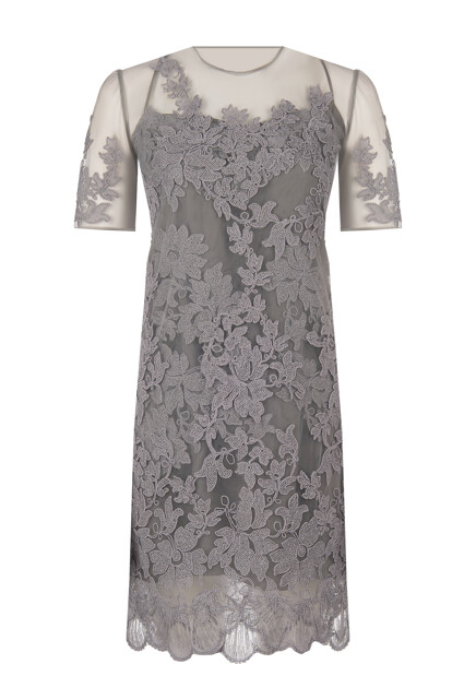 Платье с кружевом ERMANNO SCERVINO