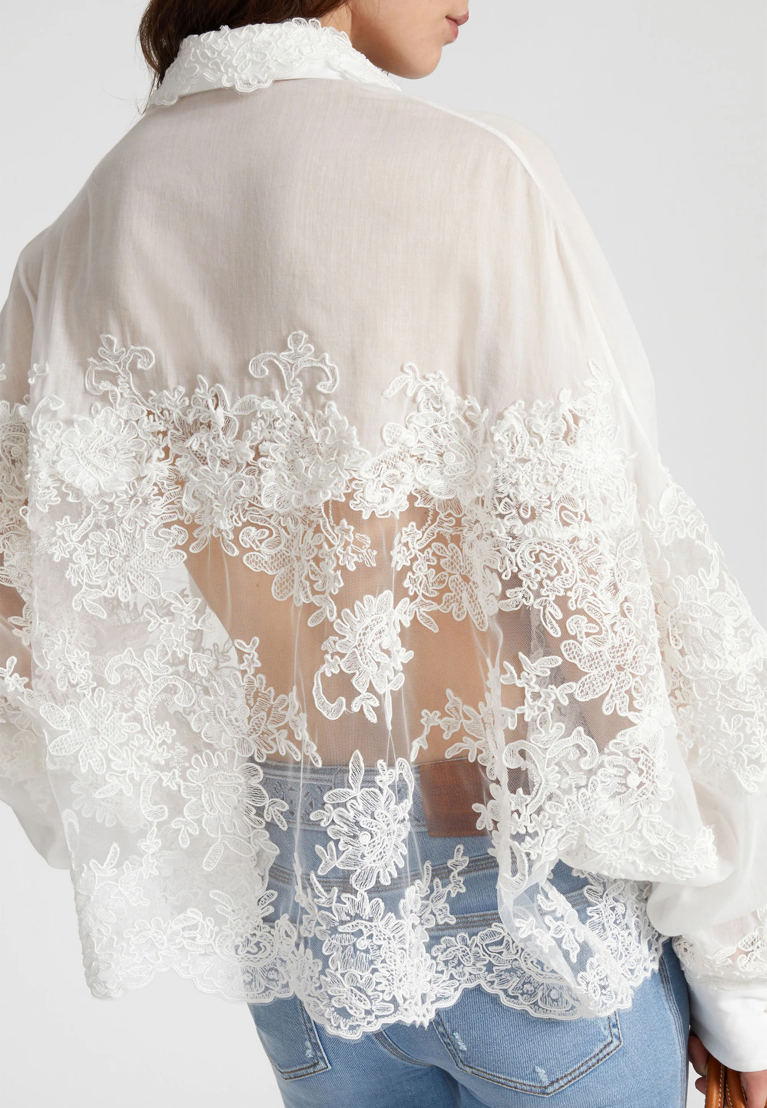 Рубашка ERMANNO SCERVINO  - Хлопок - цвет белый