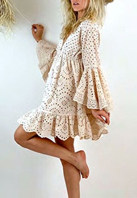 Ажурное платье с расклешенными рукавами LES NEO BOURGEOISES