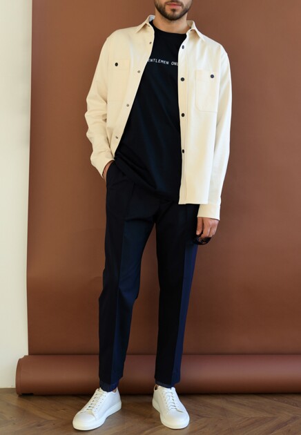 Комбинированные брюки CAPPELLINI BY PESERICO - ИТАЛИЯ