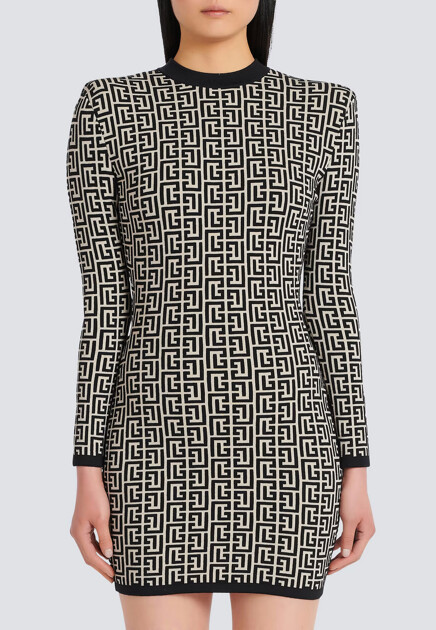Платье BALMAIN  - Вискоза, Шерсть - цвет черный