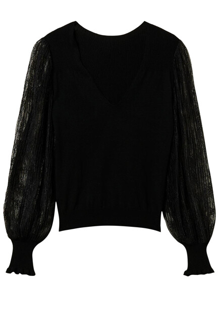 Блуза с кружевными рукавами  TWINSET Milano