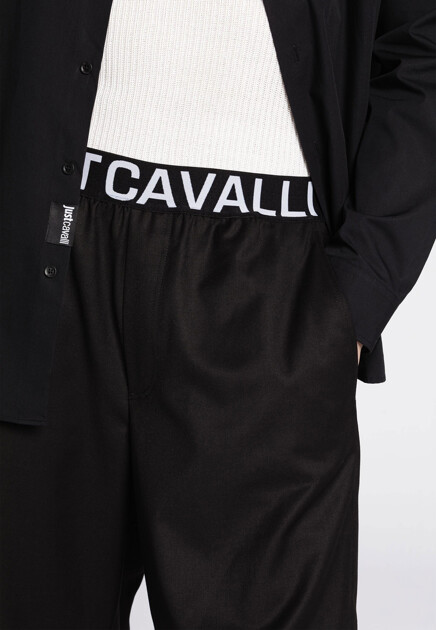 Шорты JUST CAVALLI  - Вискоза, Полиэстер - цвет черный