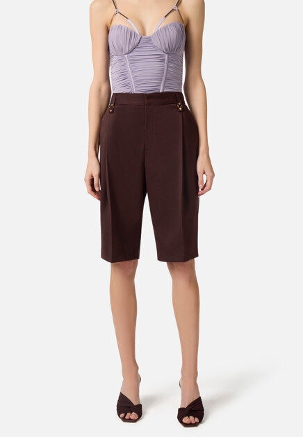 Шорты ELISABETTA FRANCHI  - Полиэстер, Шерсть