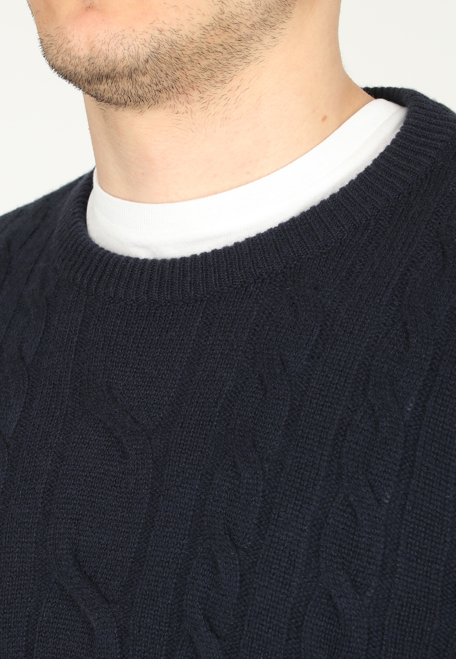 Свитер round neck ZILLI  - Кашемир - цвет синий