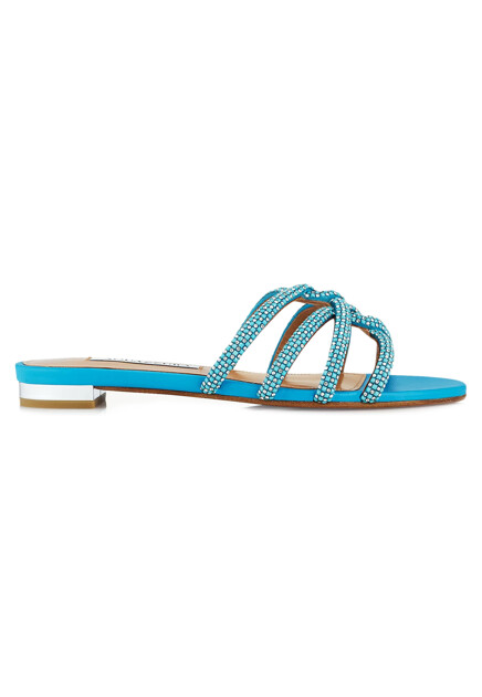 Сланцы с декором из страз AQUAZZURA - ИТАЛИЯ