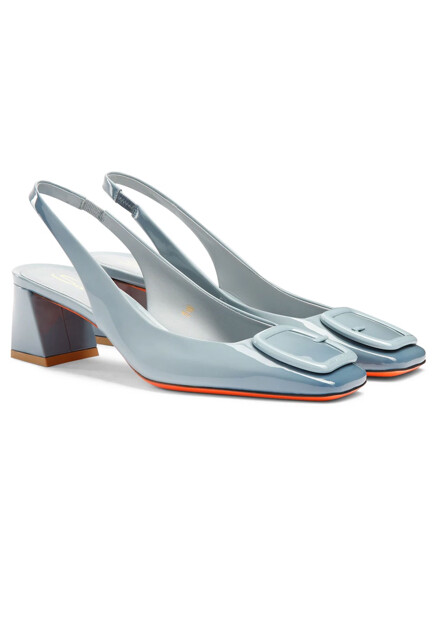 Лакированные туфли-слигбэки SANTONI - ИТАЛИЯ