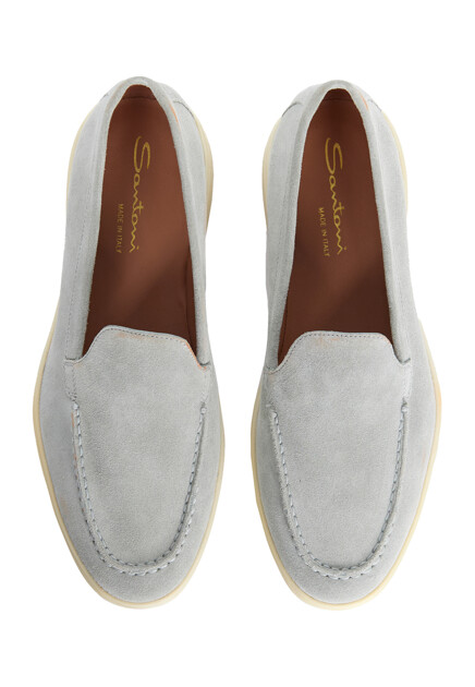 Лоферы SANTONI capsule  - Замша - цвет серый