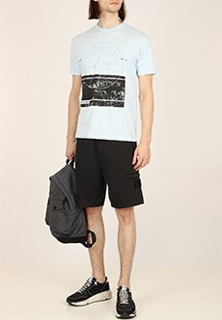 Черные шорты STONE ISLAND