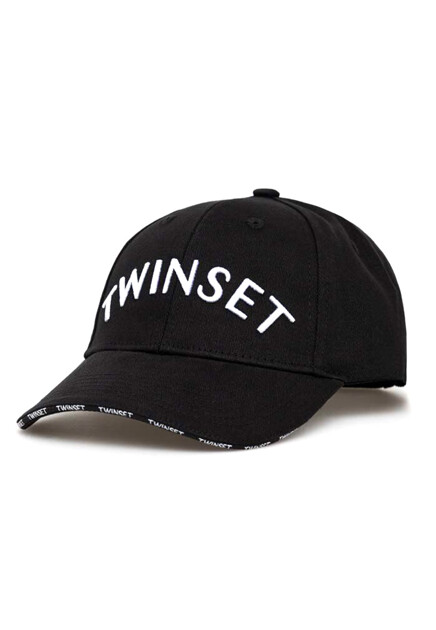 Черная хлопковая бейсболка TWINSET Milano