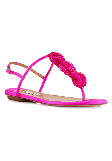 Сандалии с украшением AQUAZZURA