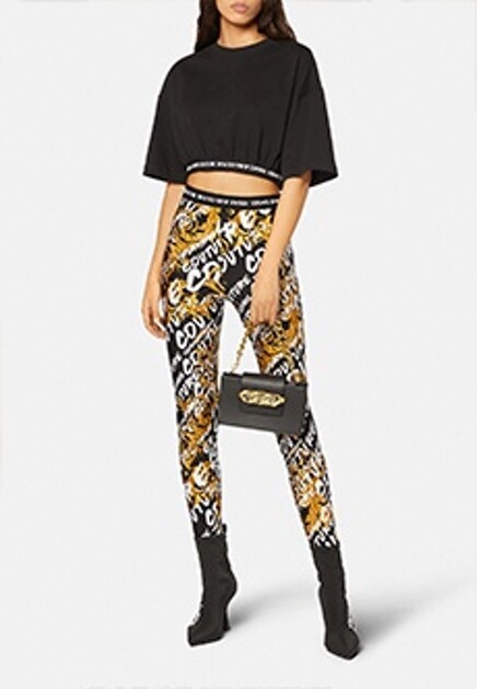 Лосины с принтом VERSACE JEANS COUTURE