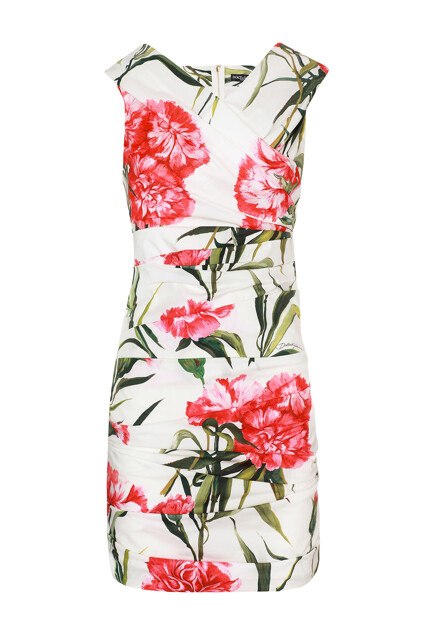Мини-платье с открытыми плечами Happy Garden DOLCE&GABBANA