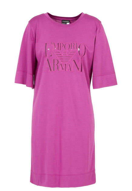 Платье-футболка прямого кроя EMPORIO ARMANI