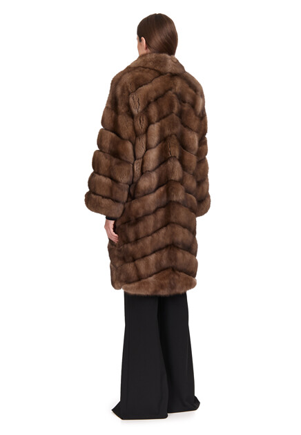 Шуба TOSATO  - Мех соболя - цвет коричневый