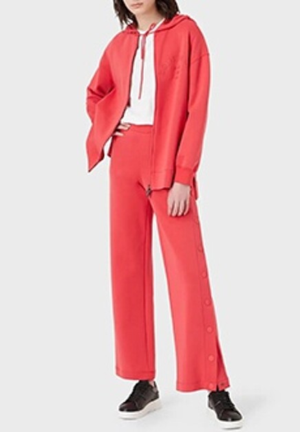 Макси футболка из джерси с надписью-логотипом EMPORIO ARMANI