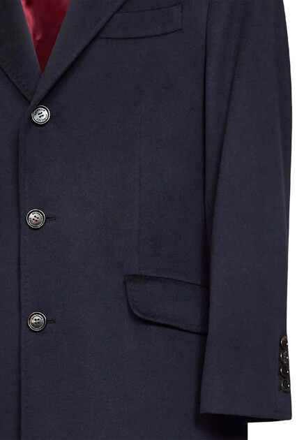 Прямое пальто из шерсти BRUNELLO CUCINELLI