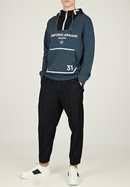 Комбинированная толстовка EMPORIO ARMANI