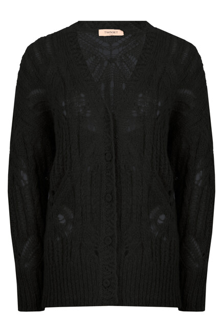 Удлиненный кардиган крупной вязки TWINSET Milano