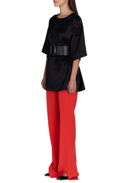 Футболка ERMANNO SCERVINO  - Вискоза - цвет черный