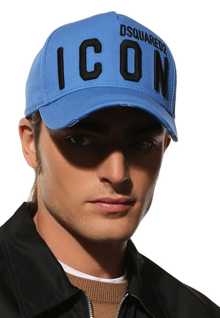 Синяя бейсболка с логотипом DSQUARED2