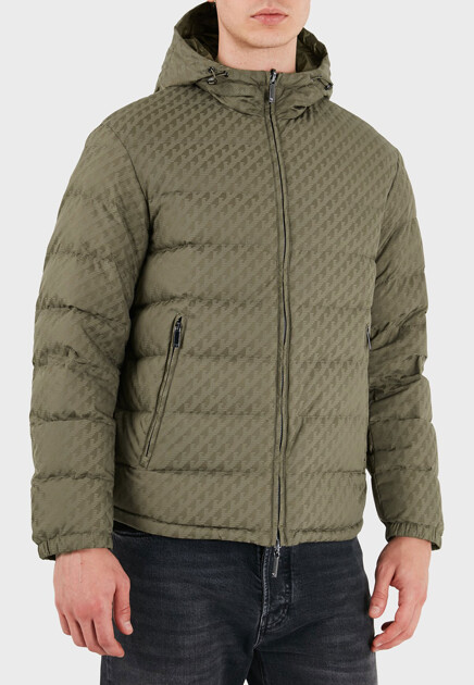 Пуховик EMPORIO ARMANI  - Полиамид - цвет зеленый