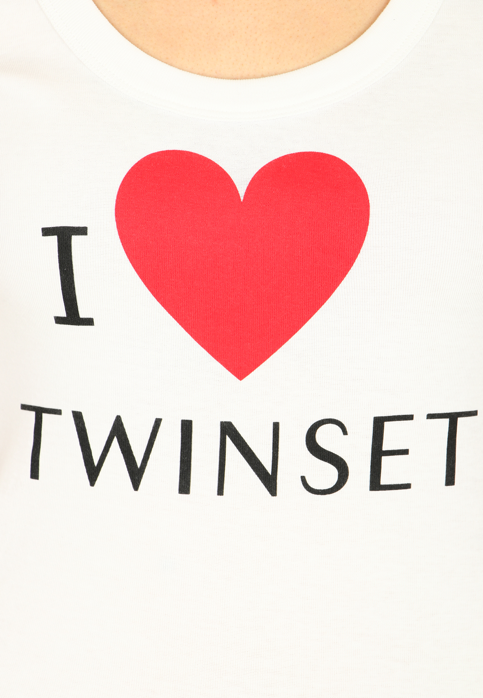 Футболка TWINSET Milano  - Хлопок - цвет белый