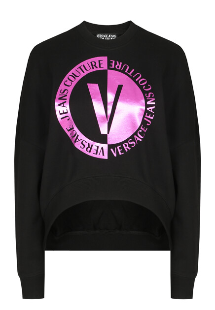 Асимметричный свитшот с логотипом VERSACE JEANS COUTURE